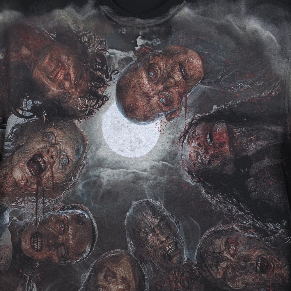 The Walking‎ Dead Shirt Mens Large Black Short Sleeve Walkers AOP Horror AMC - Picture 2 of 11